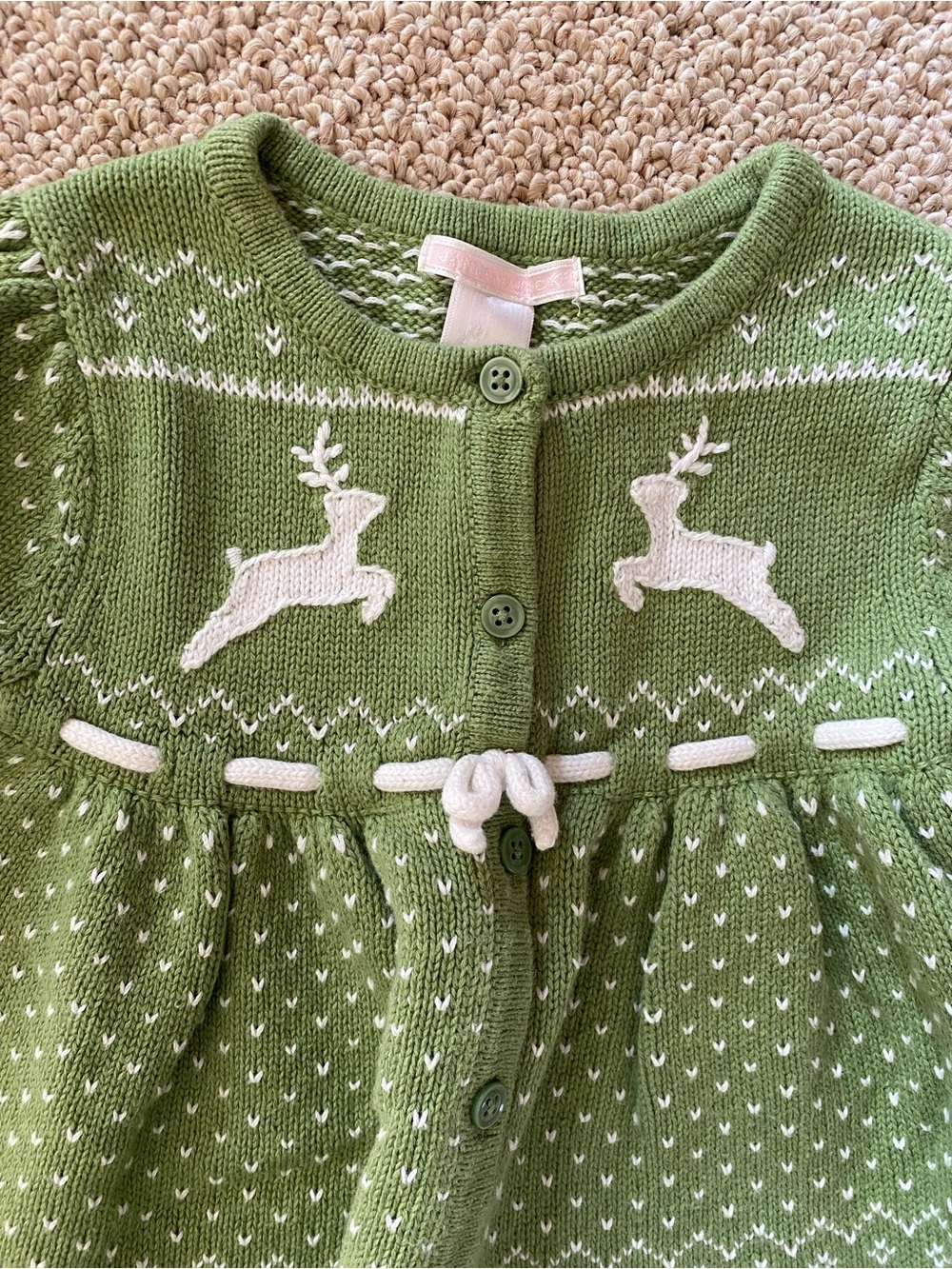 Janie and Jack Green Cardigan Sweater